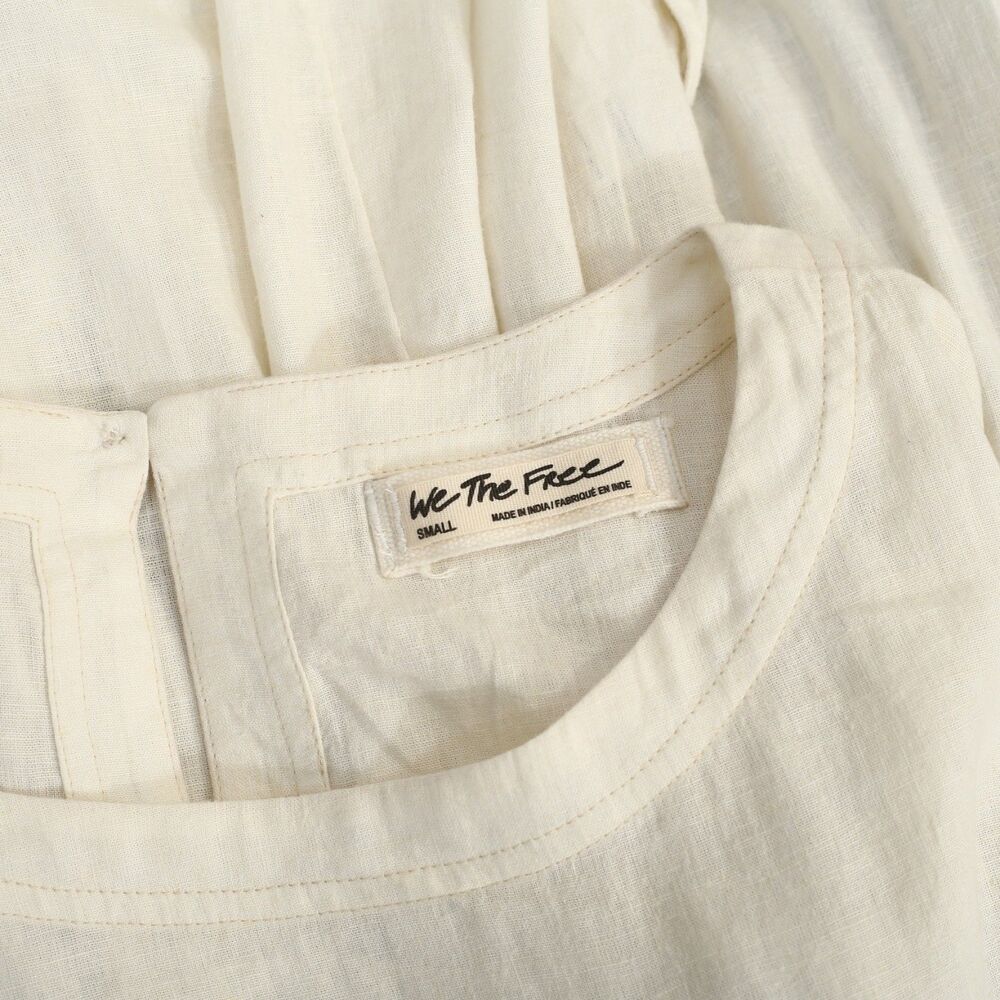 Free People We The Free Moon City Tunic Top Oversized Babydoll Ivory S 285732 - Picture 9 of 9
